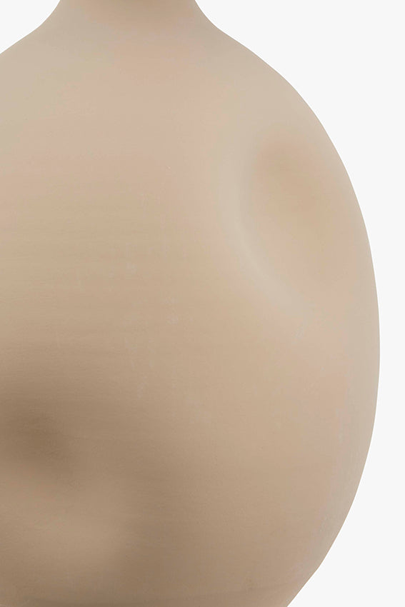 Handmade table lamp Liz in Spanish earthenware sand - linen