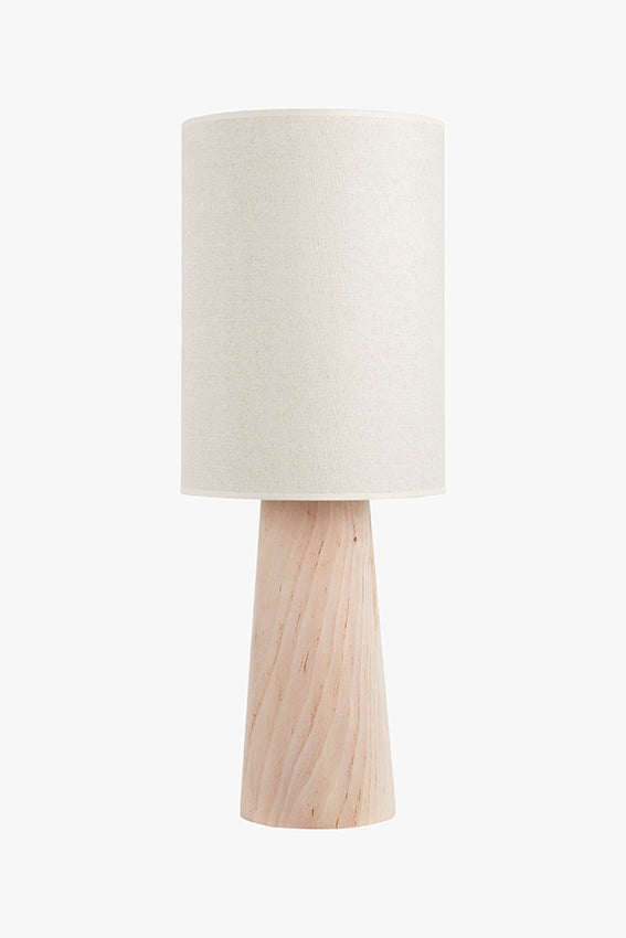 Natural Spanish table lamp Fay linen - birch wood