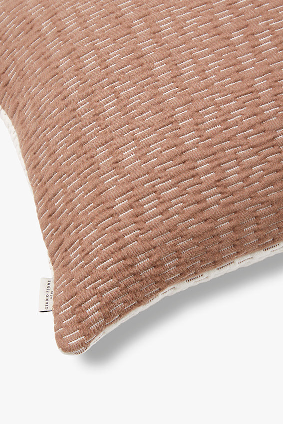 Soft two-tone quilted decorative cushion Olivia 60x40 cm
