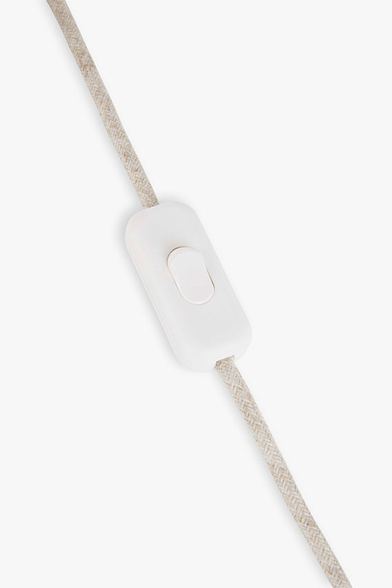 Handmade table lamp Liz in Spanish earthenware sand - linen