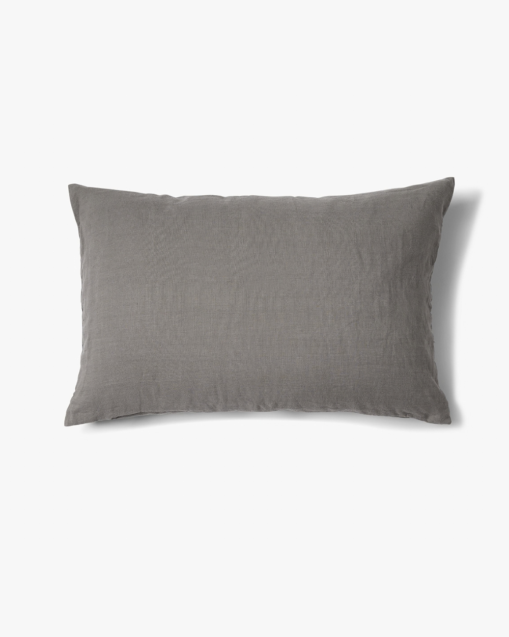 Washed 100% linen decorative cushion Scotty 60x40 cm Grey-brown