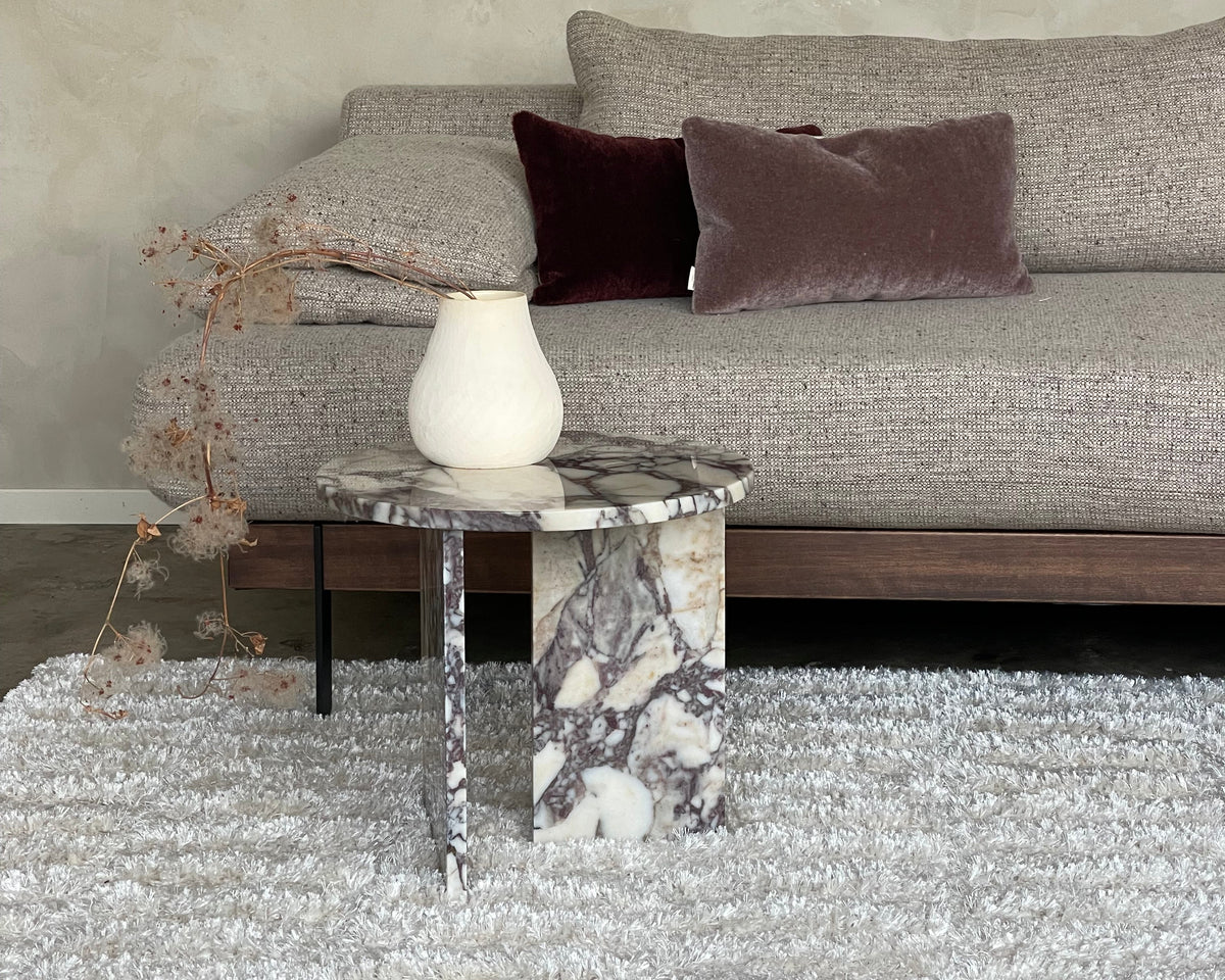 Luxury mohair decorative cushion Amy merlot 50x30 cm