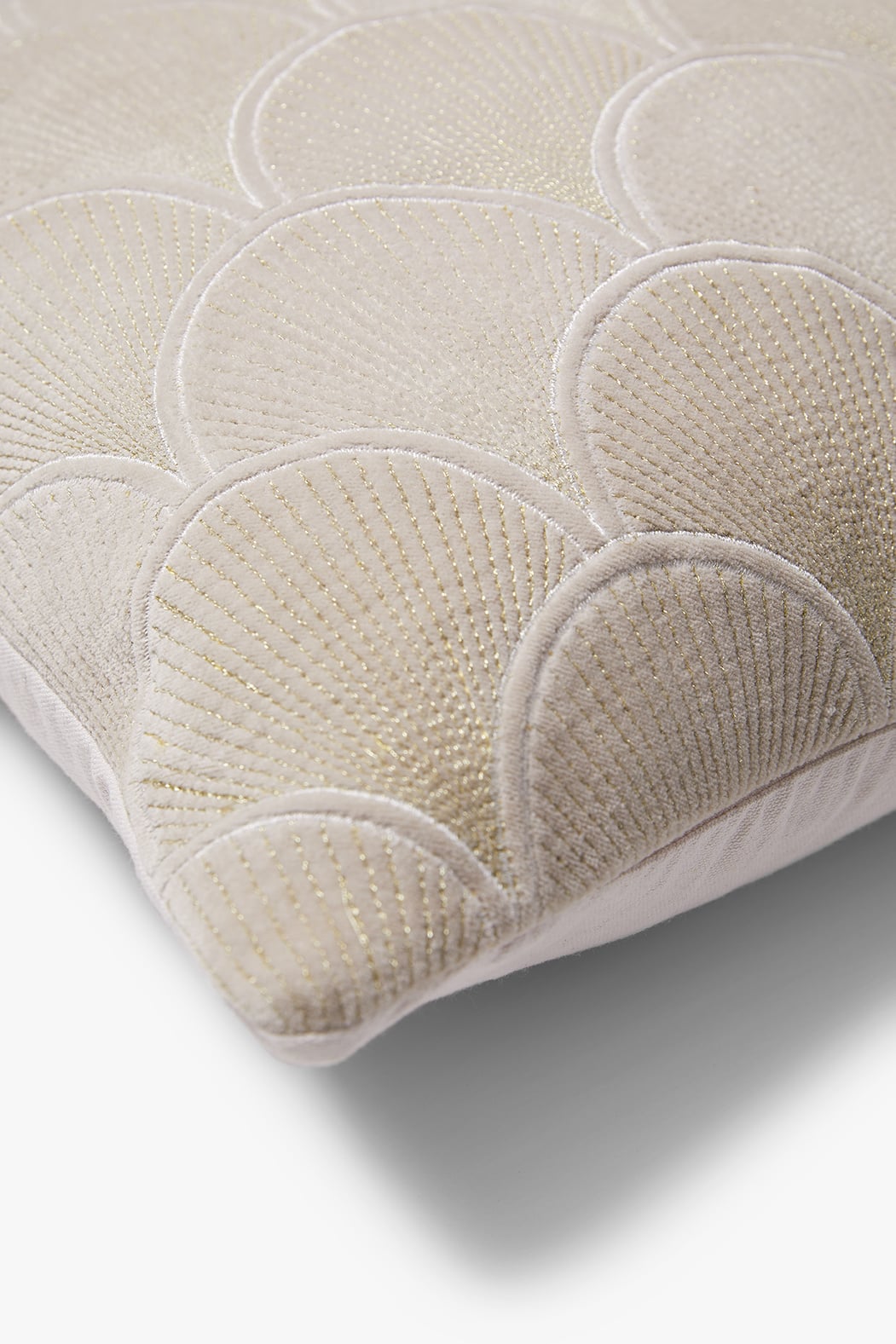 Velvet gold-embroidered decorative cushion Jane 60x40 cm