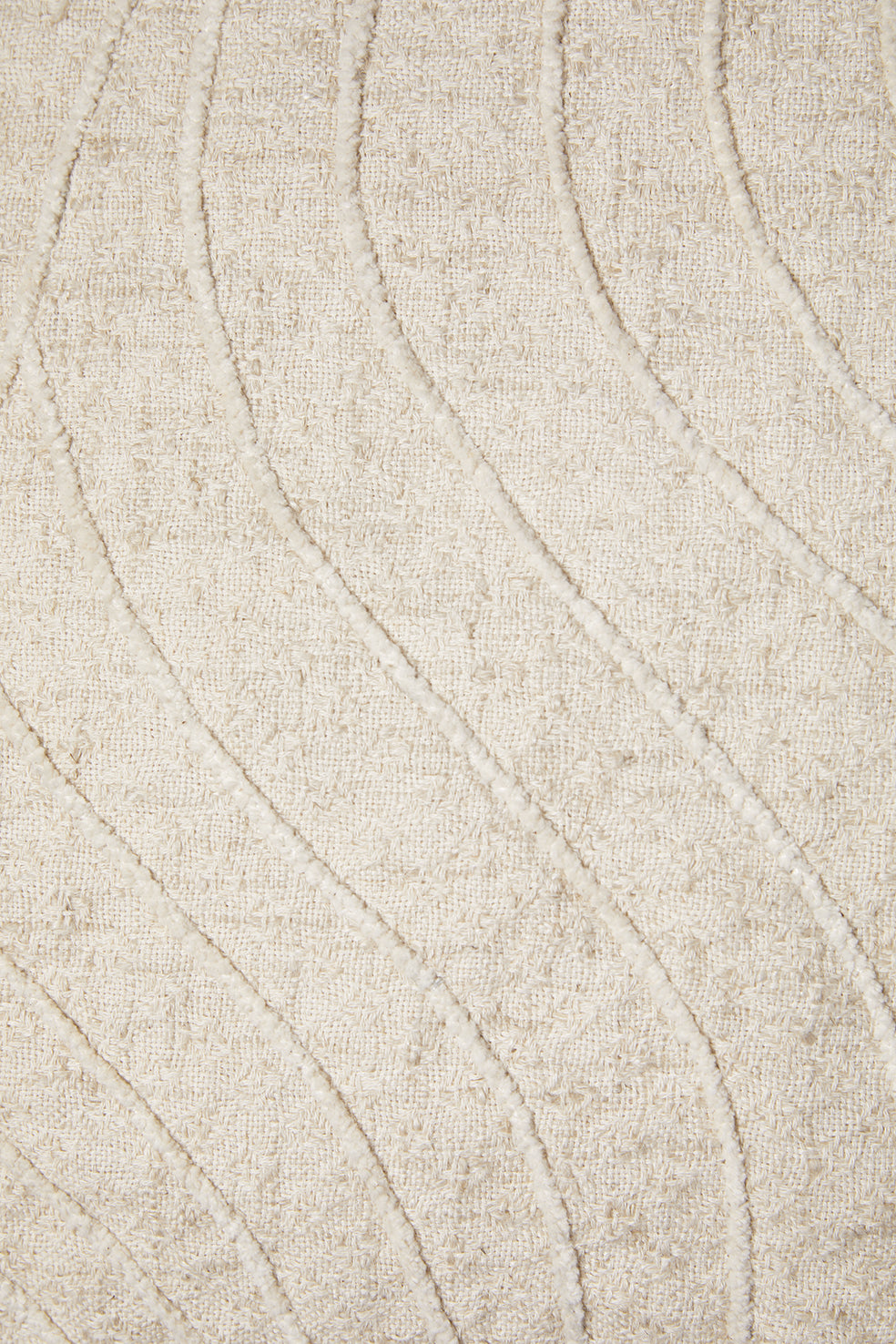 Tufted linen-cotton decorative cushion Lynn 50x50 cm natural