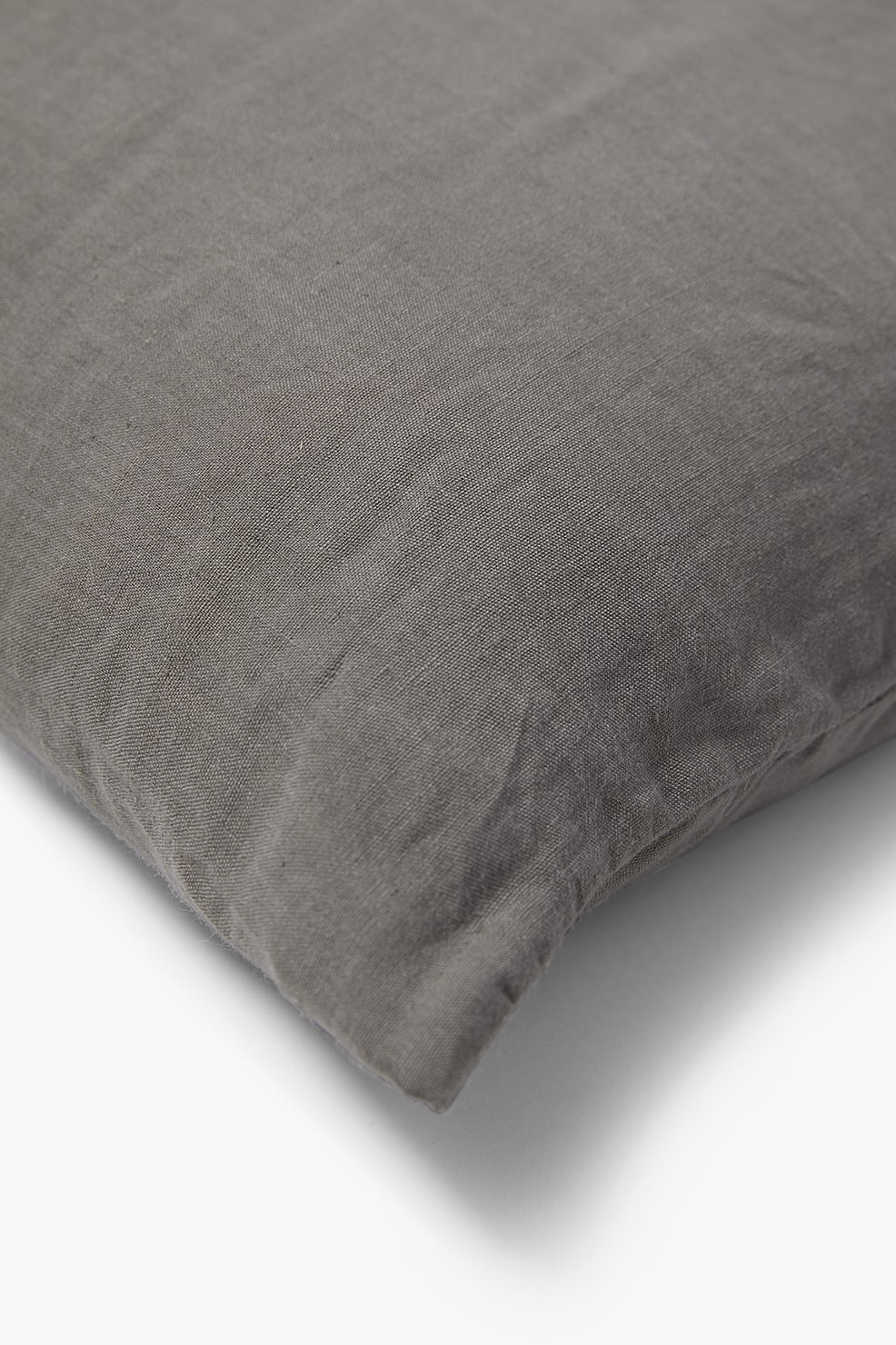 Gewassen 100% linnen sierkussen Scotty 60x40 cm Grijsbruin