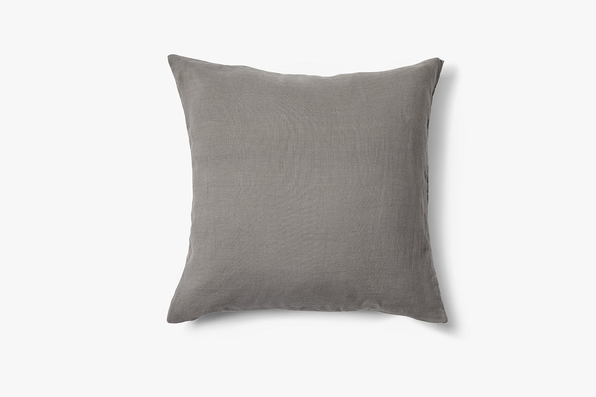 Washed 100% linen decorative cushion Scotty 50x50 cm Grey-brown