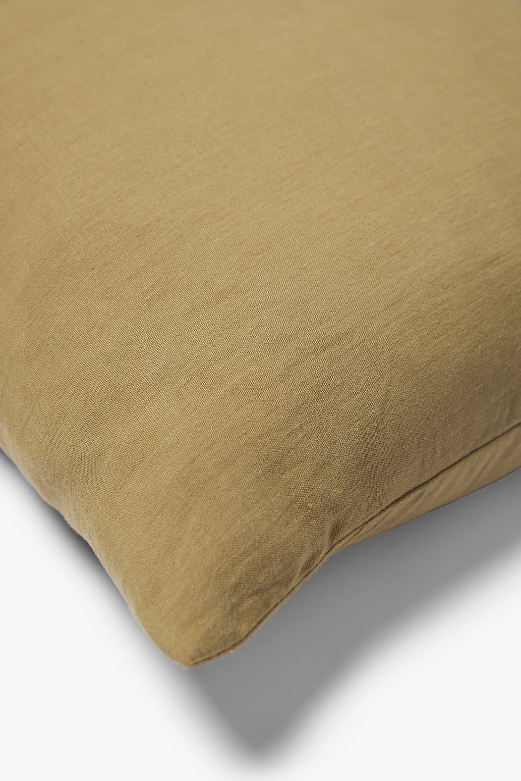 Gewassen 100% linnen sierkussen Scotty 60x40 cm Goudbruin