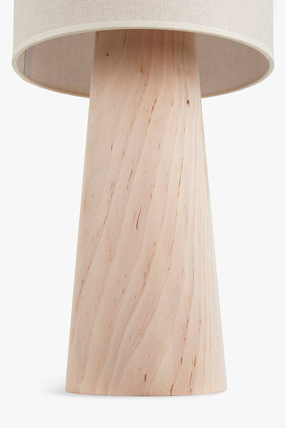 Natural Spanish table lamp Fay linen - birch wood