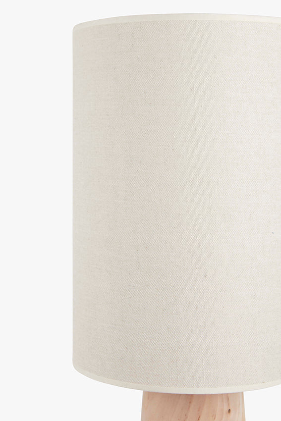 Natural Spanish table lamp Fay linen - birch wood