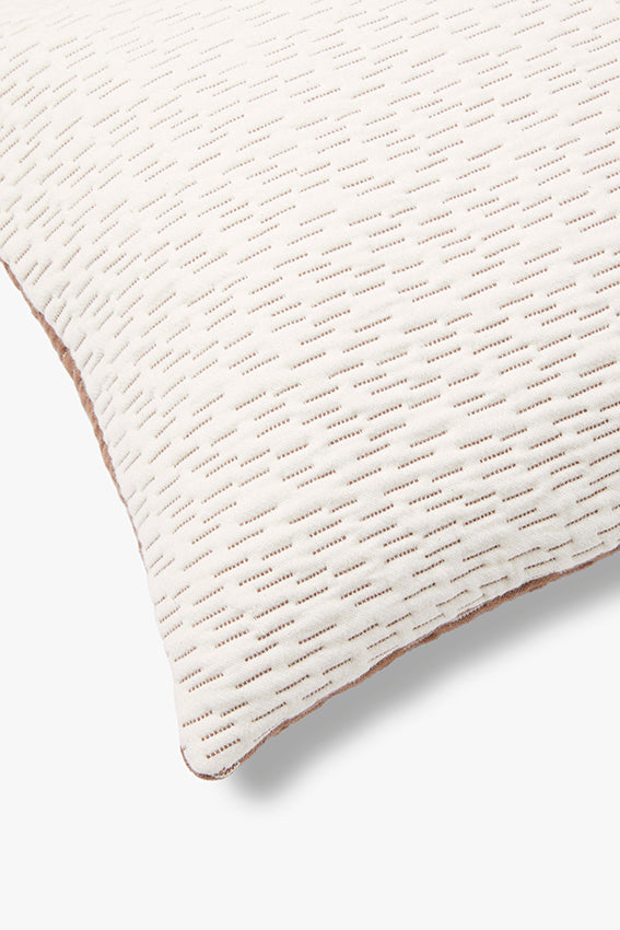Soft two-tone quilted decorative cushion Olivia 60x40 cm
