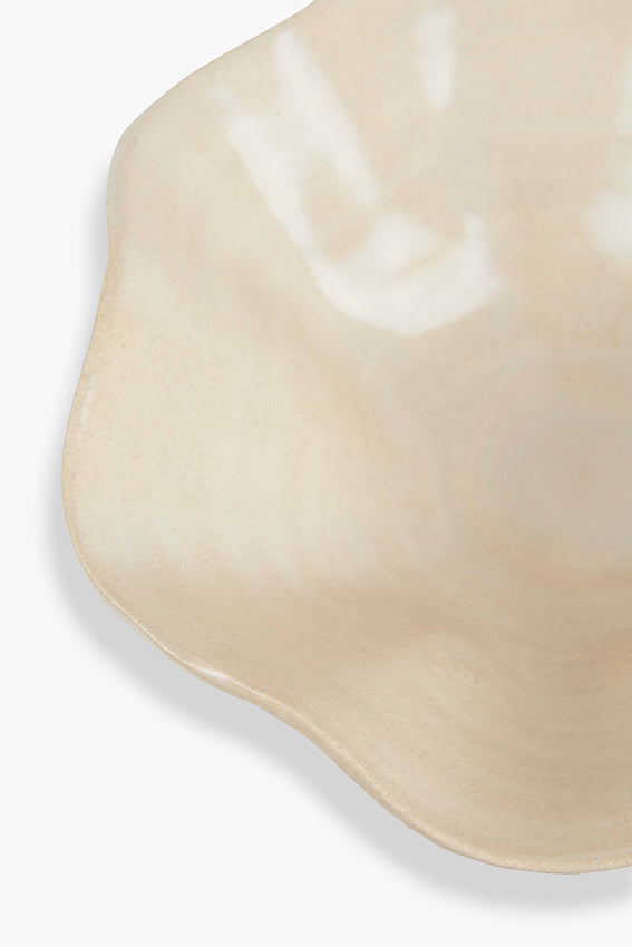 Handmade Kate bowl in matte glazed ecru Portuguese ceramic