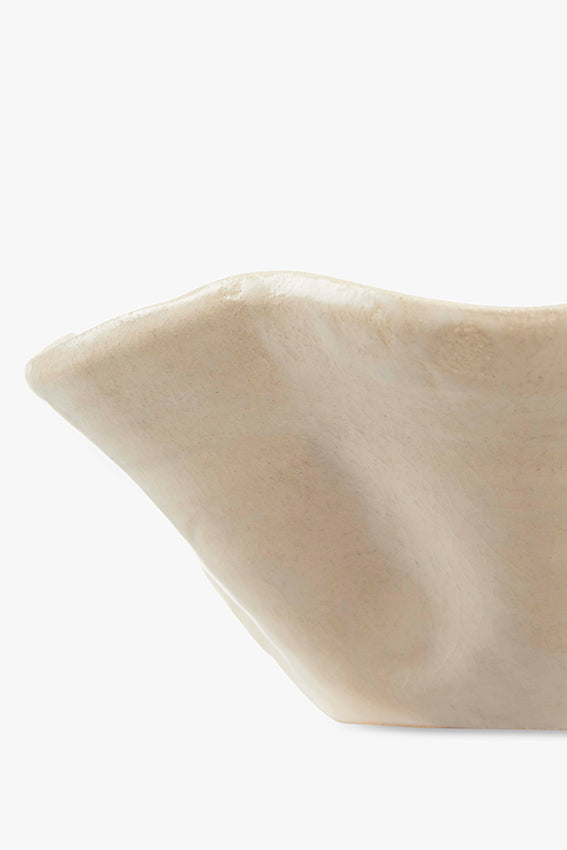 Handmade Kate bowl in matte glazed ecru Portuguese ceramic