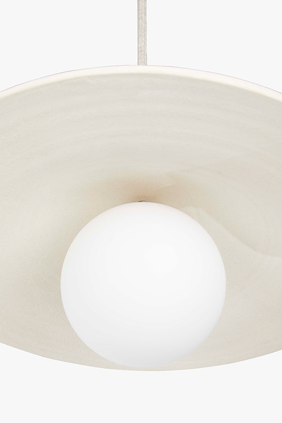 Handmade July pendant lamp in natural Portuguese earthenware