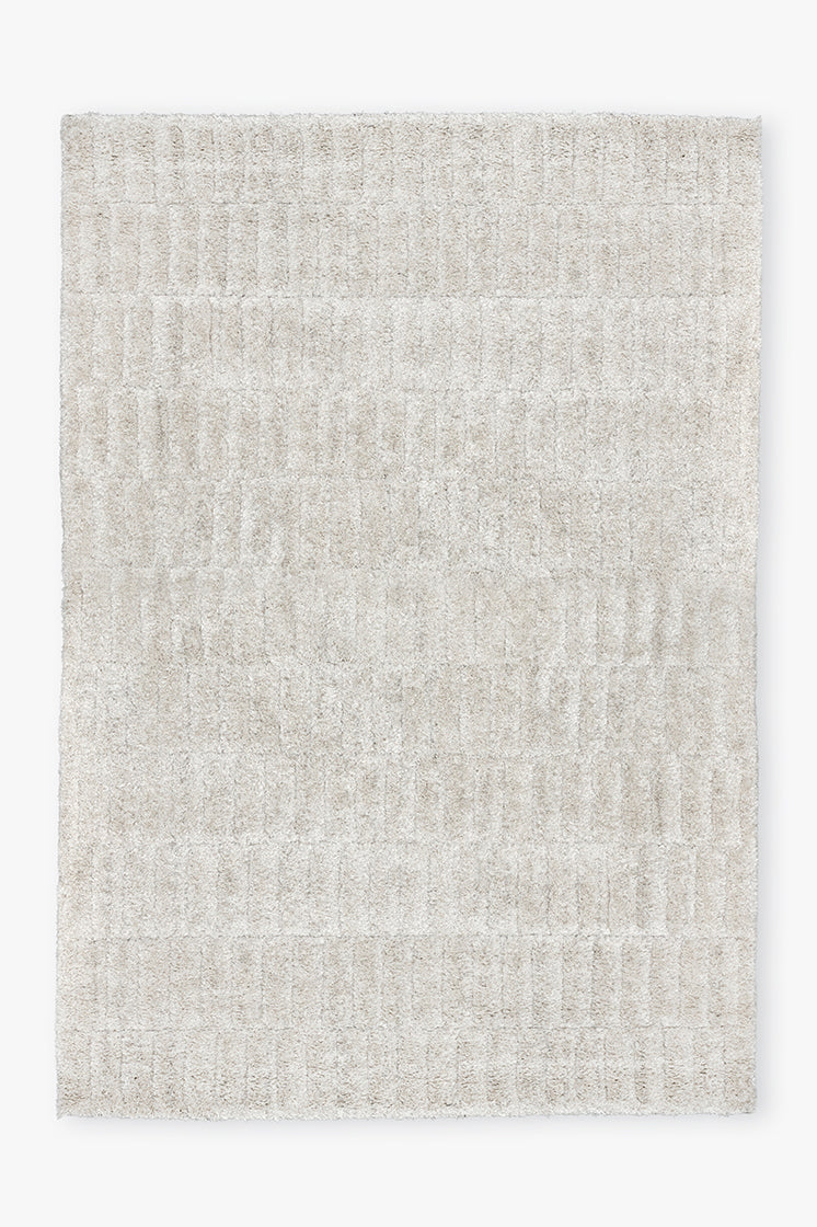 High-pile wool rug Stella 200x290 cm ecru