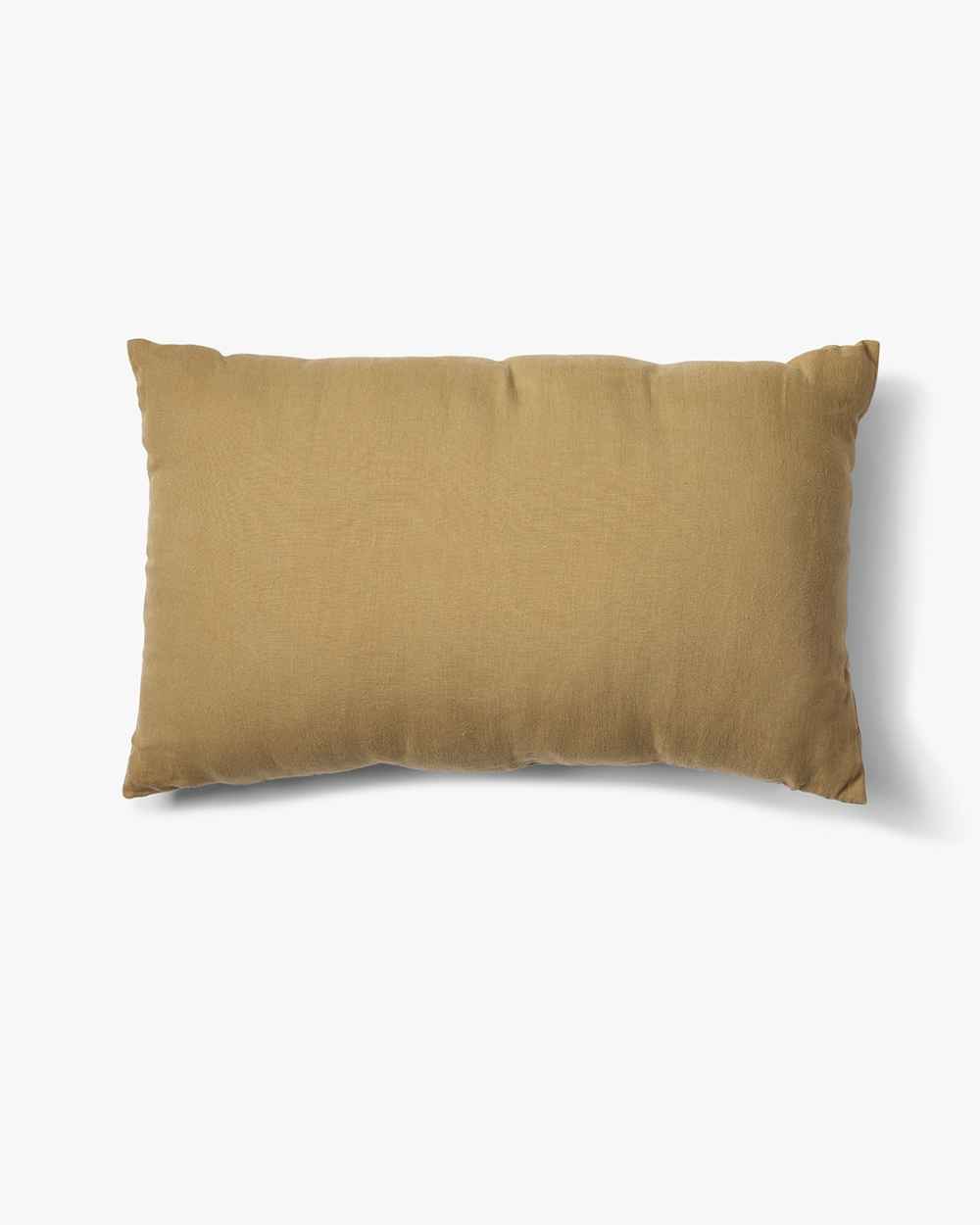Washed 100% linen decorative cushion Scotty 60x40 cm Golden brown