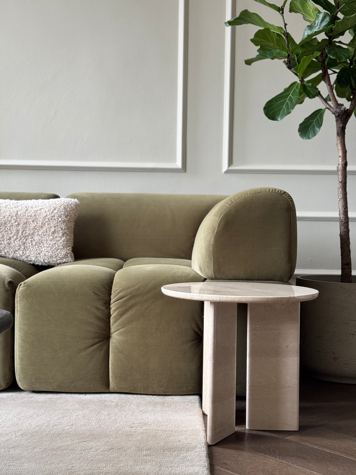 Travertin marmer bijzettafel Jade