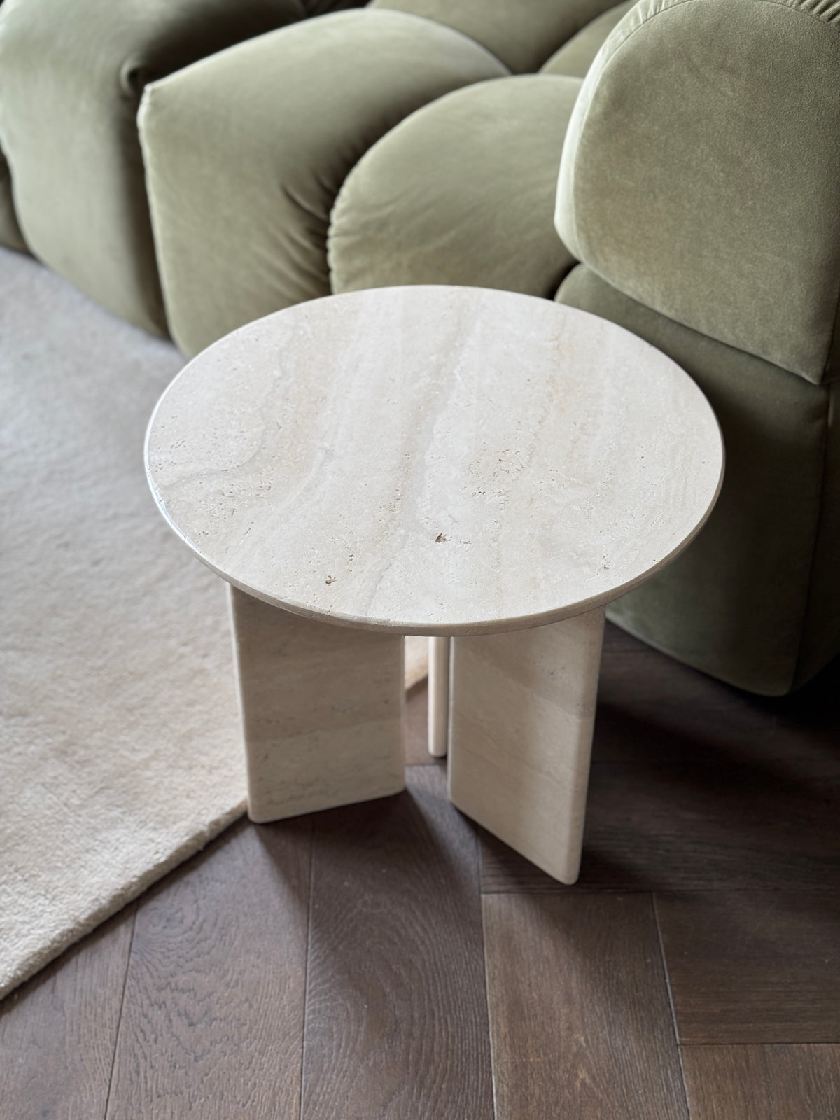Travertin marmer bijzettafel Jade