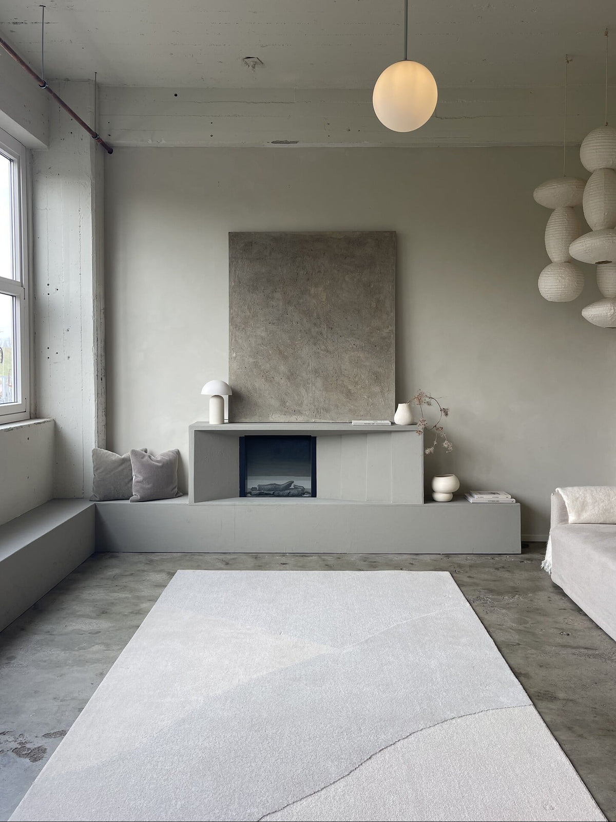 Wool rug Rose 200x290 tone-on-tone
